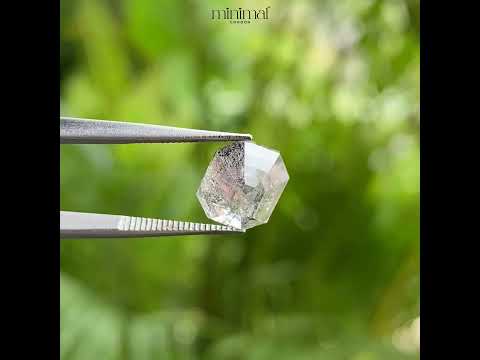 2.72 CT, 8.8 X 7.1 MM | Salt And Pepper Emerald Cut Diamond