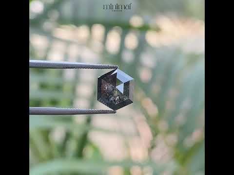 1.64 CT, 8.3 X 7.1 MM | Salt And Pepper Hexagon Cut Diamond