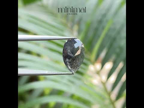5.72 CT, 15.8 X 9.0 MM | Salt And Pepper Pear Cut Diamond