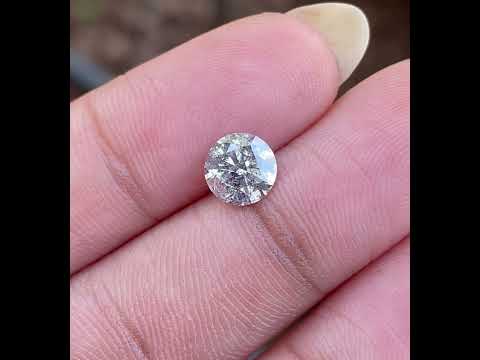 1.08 CT, 6.5 MM | Salt And Pepper Round Brilliant Cut Diamond