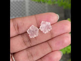 7.66 CT, 11.7 MM | Natural Rose Quartz | Flower Rose Quartz