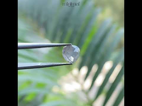 1.05 CT, 6.9 X 6.3 MM | Salt And Pepper Pear Cut Diamond
