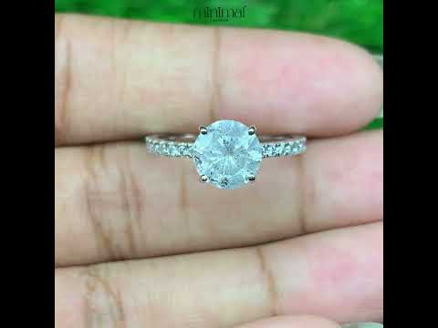 Solitaire Pave Ring