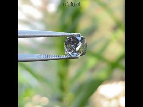 1.71 CT, 6.0 X 6.0 MM | Salt And Pepper Cushion Cut Diamond