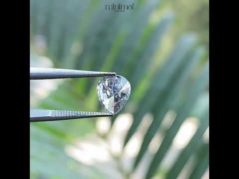 0.93 CT, 8.0 X 6.2 MM | Salt And Pepper Pear Cut Diamond