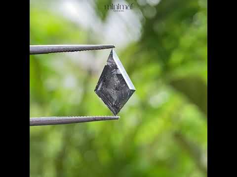 3.77 CT, 11.3 X 7.6 MM | Salt And Pepper Kite  Cut Diamond