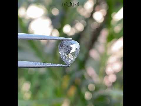 1.68 CT, 7.3 X 6.7 MM | Salt And Pepper Pear Cut Diamond