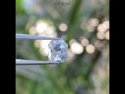 1.61 CT, 6.6 X 5.8 MM | Salt And Pepper Emerald Cut Diamond
