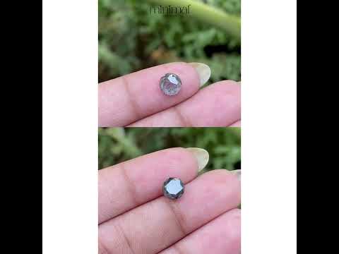 1.81 CT, 6.6 MM | Salt And Pepper Round Rose Cut Diamond