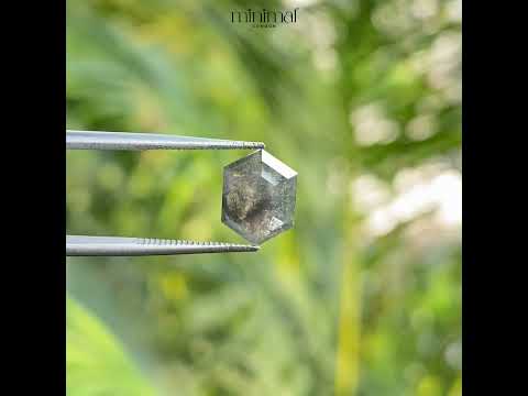 1.16 CT, 9.2 X 6.9 MM | Salt And Pepper Hexagon Cut Diamond