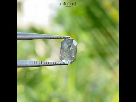 1.38 CT, 7.9 X 4.8 MM | Salt And Pepper Emerald Cut Diamond
