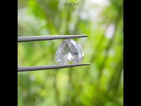 3.06 CT, 8.5 X 9.1 MM | Salt And Pepper Heart Shape Diamond