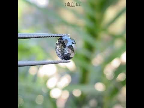1.37 CT, 6.7 X 5.8 MM | Salt And Pepper Oval Cut Diamond