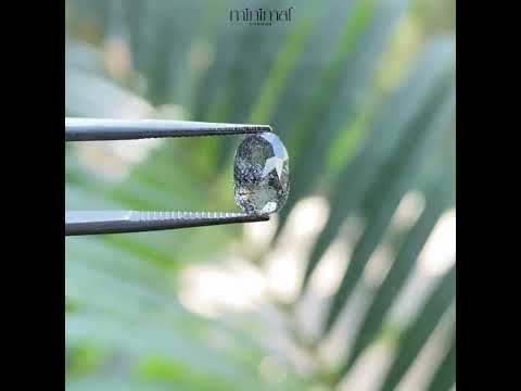 1.09 CT, 7.0 X 4.6 MM | Salt And Pepper Oval Cut Diamond