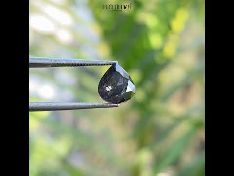 1.61 CT, 7.0 X 6.3 MM | Salt And Pepper Pear Cut Diamond