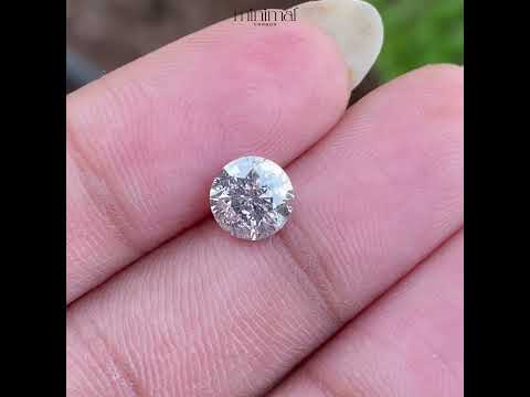 1.14 CT, 6.5 MM | Salt And Pepper Round Brilliant Cut Diamond