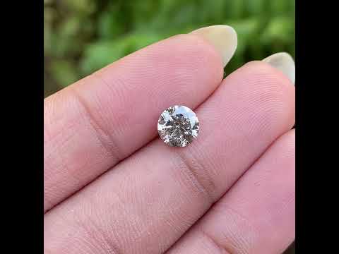 1.02 CT, 6.2 MM | Salt And Pepper Round Brilliant Cut Diamond