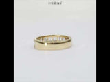 Baguette Cut Moissanite Half Eternity Gold Wedding Band