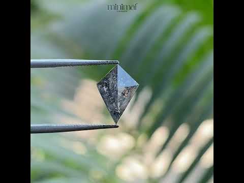 1.77 CT, 10.5 X 7.4 MM | Salt And Pepper Kite Cut Diamond