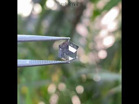 1.52 CT, 6.9 X 5.6 MM | Salt And Pepper Hexagon Cut Diamond