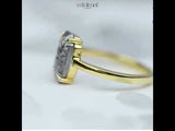 Minimalist Emerald Cut Salt and Pepper Diamond Engagement Ring