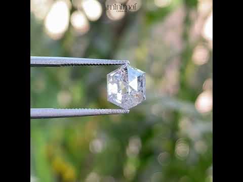 1.49 CT, 7.2 X 6.0 MM | Salt And Pepper Hexagon Cut Diamond