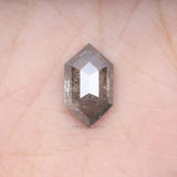 4.67 CT, 15.0 X 8.5 MM | Salt And Pepper Diamond | Hexagon Cut Diamond - Minimal Carbon