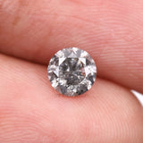 0.62 CT, 5.3 MM | Salt And Pepper Round Brilliant Cut Diamond - Minimal Carbon