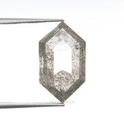 4.67 CT, 15.0 X 8.5 MM | Salt And Pepper Diamond | Hexagon Cut Diamond - Minimal Carbon