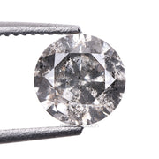 0.62 CT, 5.3 MM | Salt And Pepper Round Brilliant Cut Diamond - Minimal Carbon