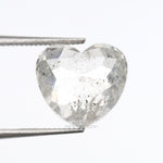 3.06 CT, 8.5 X 9.1 MM | Salt And Pepper Heart Shape Diamond - Minimal Carbon