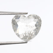 3.06 CT, 8.5 X 9.1 MM | Salt And Pepper Heart Shape Diamond - Minimal Carbon