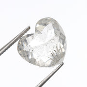 3.06 CT, 8.5 X 9.1 MM | Salt And Pepper Heart Shape Diamond - Minimal Carbon