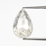 3.41 CT, 11.4 X 7.7 MM | Salt And Pepper Pear Cut Diamond - Minimal Carbon