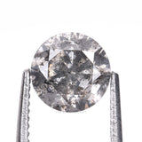 0.62 CT, 5.3 MM | Salt And Pepper Round Brilliant Cut Diamond - Minimal Carbon