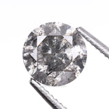 0.62 CT, 5.3 MM | Salt And Pepper Round Brilliant Cut Diamond - Minimal Carbon