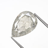 3.41 CT, 11.4 X 7.7 MM | Salt And Pepper Pear Cut Diamond - Minimal Carbon