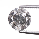 0.62 CT, 5.3 MM | Salt And Pepper Round Brilliant Cut Diamond - Minimal Carbon
