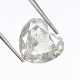 3.06 CT, 8.5 X 9.1 MM | Salt And Pepper Heart Shape Diamond - Minimal Carbon