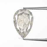 3.41 CT, 11.4 X 7.7 MM | Salt And Pepper Pear Cut Diamond - Minimal Carbon