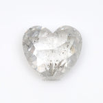 3.06 CT, 8.5 X 9.1 MM | Salt And Pepper Heart Shape Diamond - Minimal Carbon