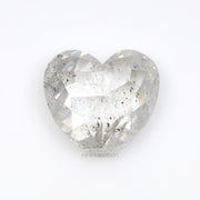 3.06 CT, 8.5 X 9.1 MM | Salt And Pepper Heart Shape Diamond - Minimal Carbon