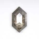 4.67 CT, 15.0 X 8.5 MM | Salt And Pepper Diamond | Hexagon Cut Diamond - Minimal Carbon