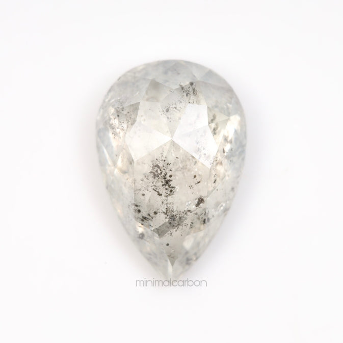 3.41 CT, 11.4 X 7.7 MM | Salt And Pepper Pear Cut Diamond - Minimal Carbon