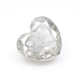 3.06 CT, 8.5 X 9.1 MM | Salt And Pepper Heart Shape Diamond - Minimal Carbon