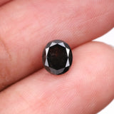 1.37 CT, 6.7 X 5.8 MM | Salt And Pepper Oval Cut Diamond