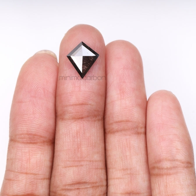 1.91 CT, 11.4 X 10.0 MM | Salt And Pepper Kite Cut Diamond - Minimal Carbon