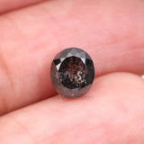 1.67 CT, 6.8 X 6.0 MM | Salt And Pepper Oval Cut Diamond