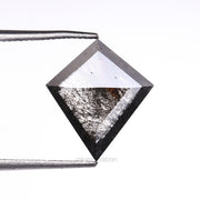 1.91 CT, 11.4 X 10.0 MM | Salt And Pepper Kite Cut Diamond - Minimal Carbon