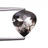 1.61 CT, 7.0 X 6.3 MM | Salt And Pepper Pear Cut Diamond
